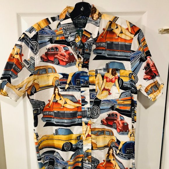 Gitman Bros Vintage Cars Women Shirt Size large Retail $200 - Picture 1 of 5